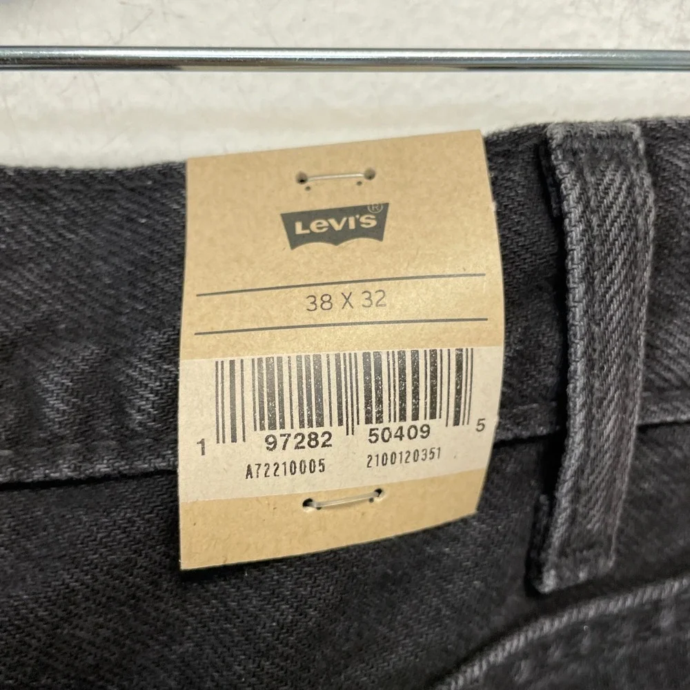 Levi's Men's Black 565 Loose Straight Denim Jeans Size 38 x 32